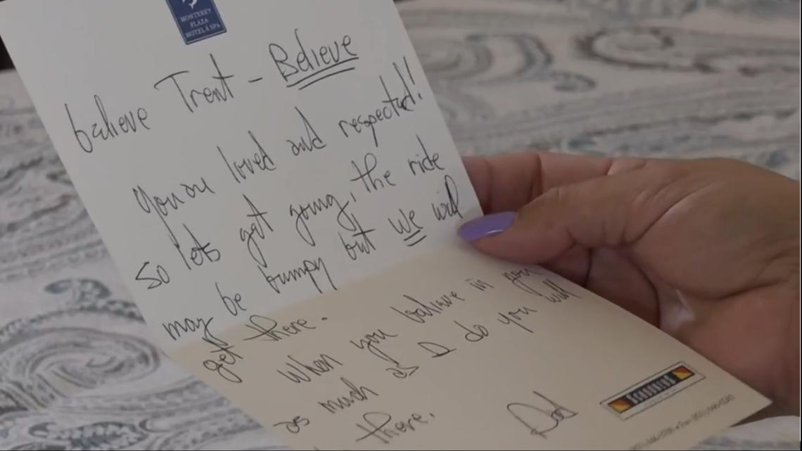 ‘Believe Trent – Believe’: Gilbert woman looking for original owners of a note written from father to son