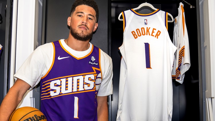 LOOK: The Phoenix Suns have unveiled their new uniforms for the 2023-24  season! 🏀☀️ (SWIPE) Thoughts? Rate it 1-10 🤔 The purple “Icon”…