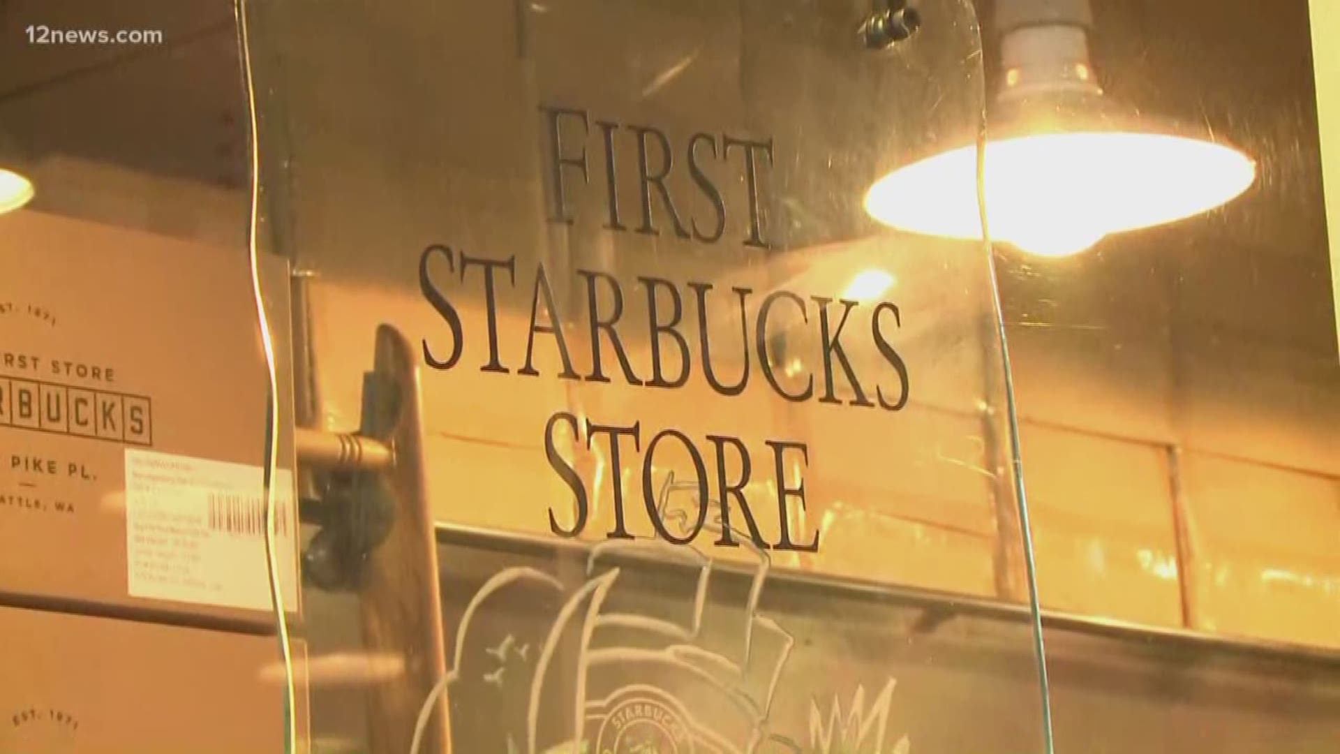 Paul shows us what it's like inside the original Starbucks in Seattle.