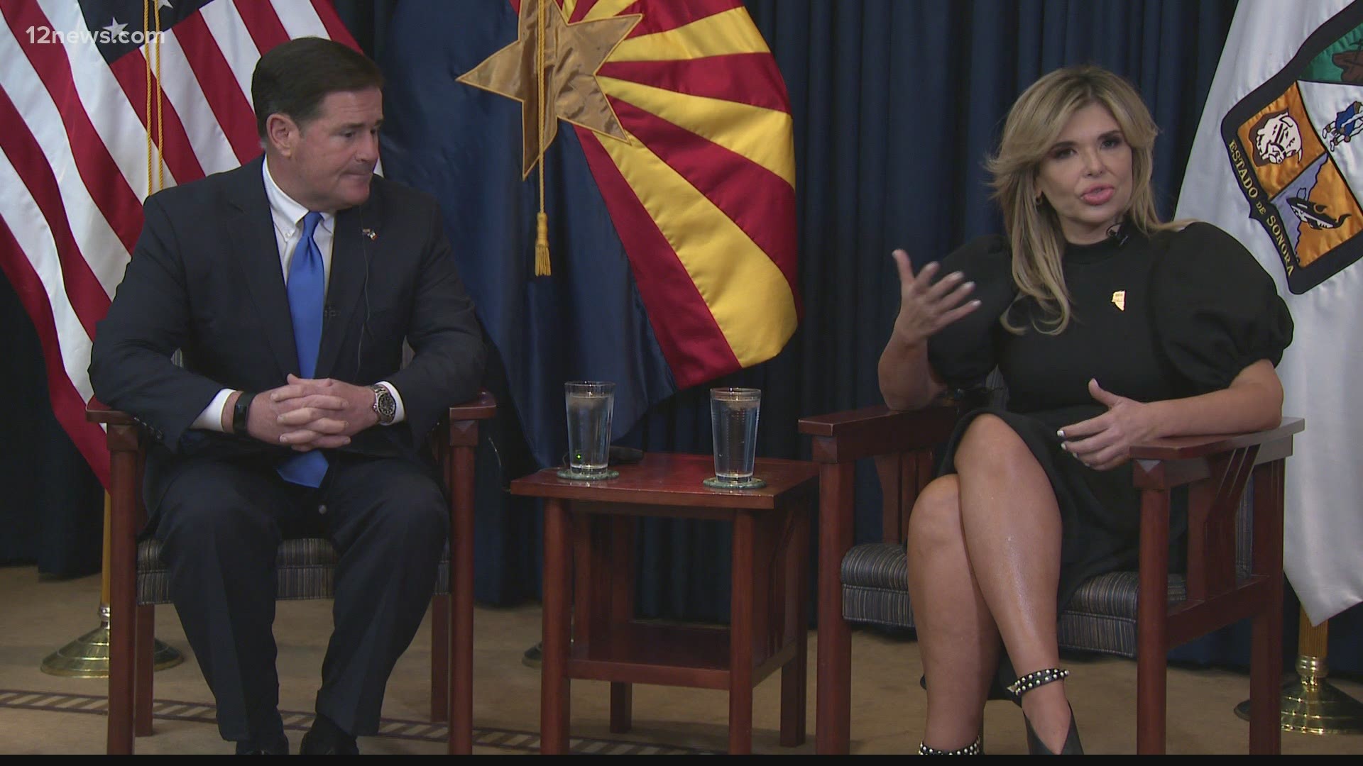 The governor of Sonora, Mexico, Claudia Pavlovich, met with Arizona's Governor Doug Ducey on Tuesday. The governors spoke about the humanitarian crisis at the border