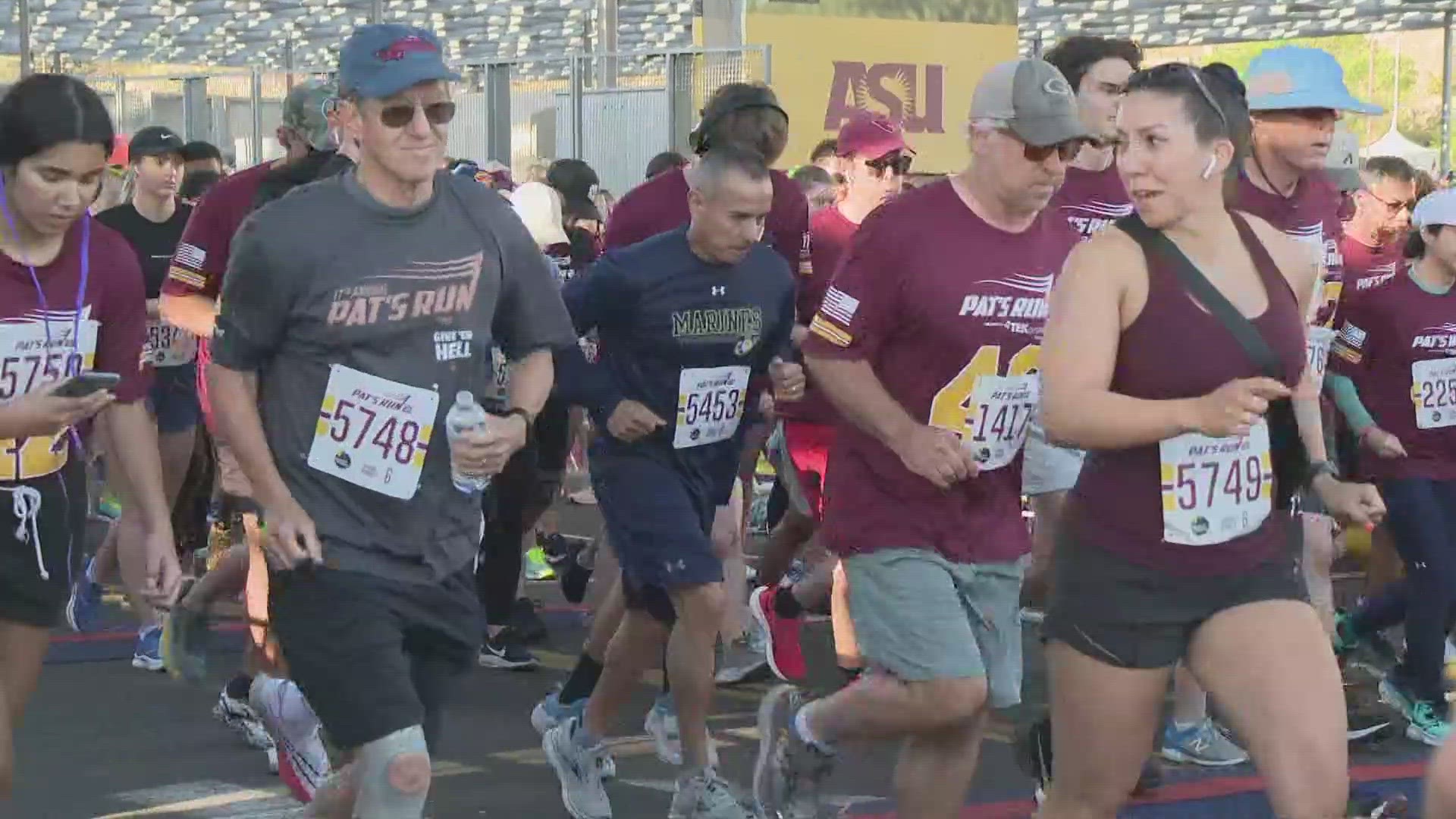 About 30,000 people were out in Tempe early Saturday morning to run 4.2 miles in honor of former ASU Sun Devil and Arizona Cardinal, Pat Tillman.