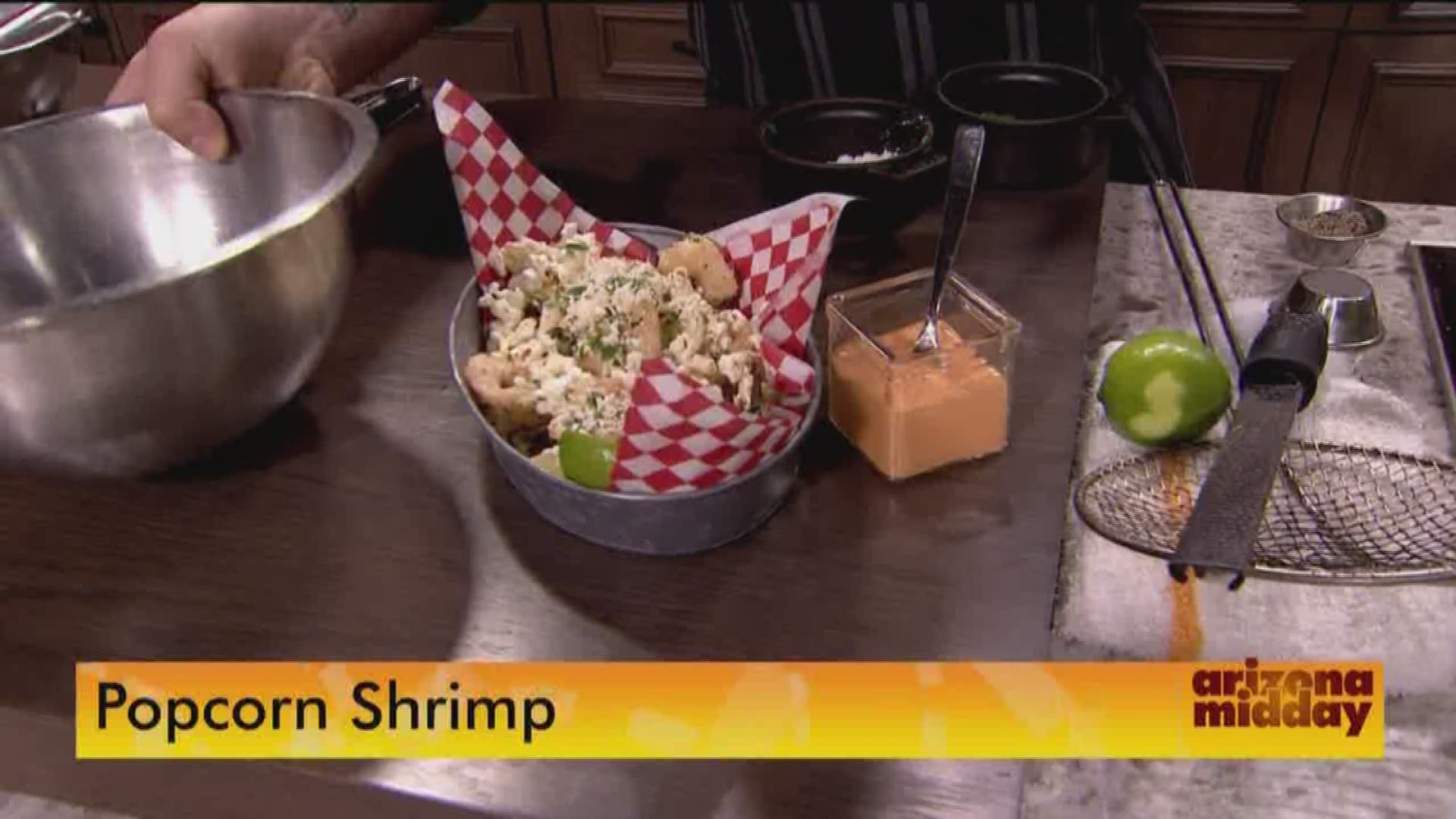 Chef John Marchetti from District American Kitchen and Wine Bar gives us his recipe for Popcorn Shrimp with real kettle corn.