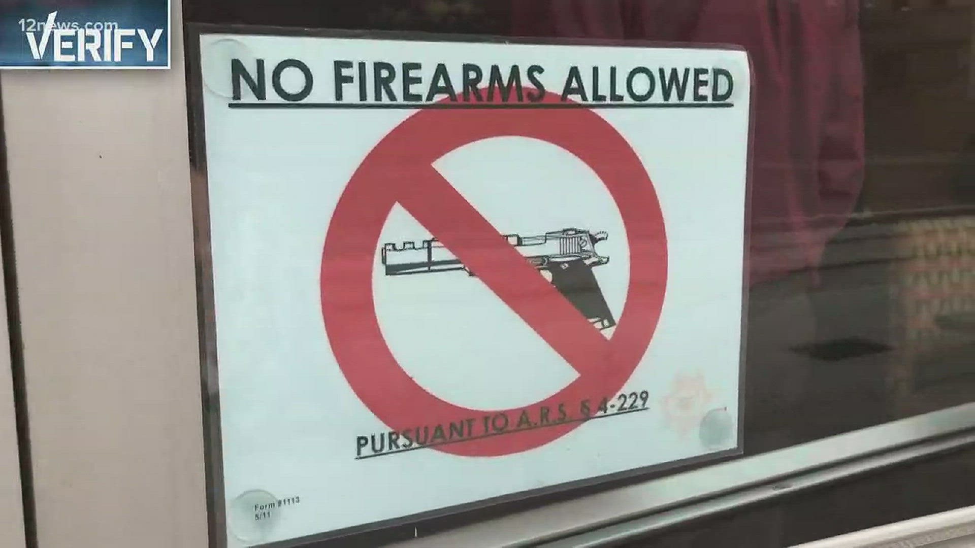 What are Arizona's gun laws when it comes to public places?