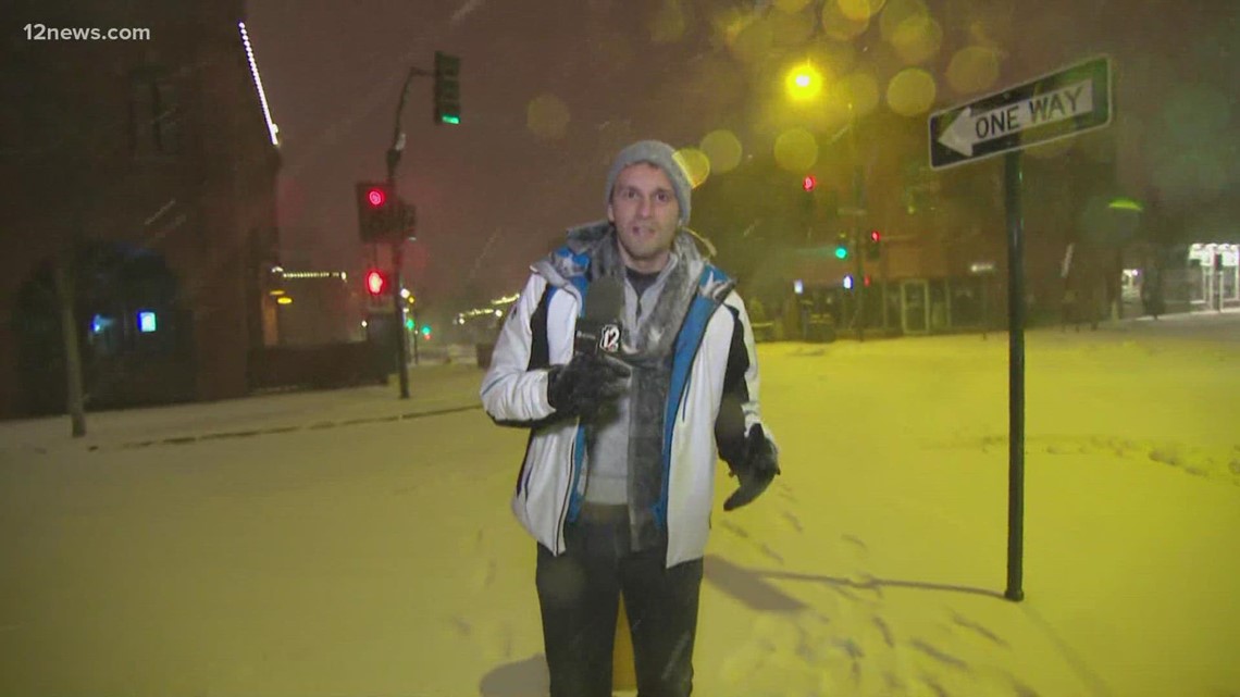 Snow hits Flagstaff as winter storm rolls through Arizona