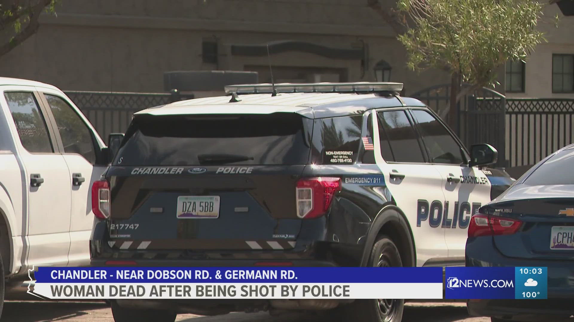 Officers responded to the call near Germann and Dobson roads just after 2:30 p.m. on Thursday.