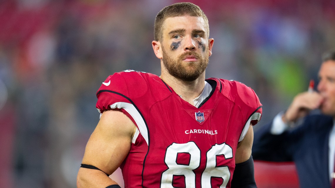 Arizona Cardinals tight end Zach Ertz showcases his Super Bowl LII