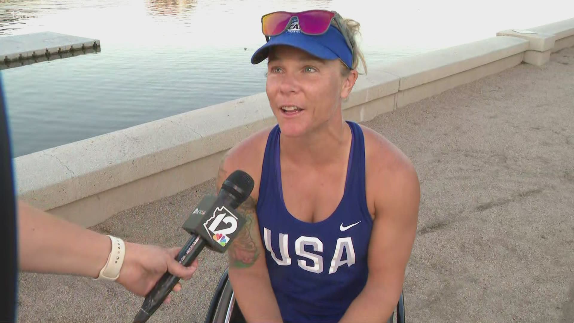 Olympic and Paralympic athletes in the Valley use Tempe Town Lake to train for their various water sports. Jen Wahl has the details.