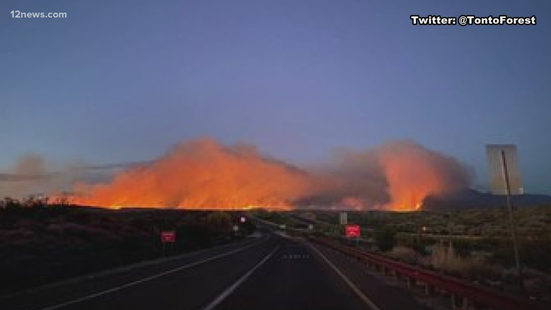 Firefighters are dealing with the Bighorn Fire near Tucson and a brush fire in the Tonto National Forest that burned 14,000 acres as of Sunday.