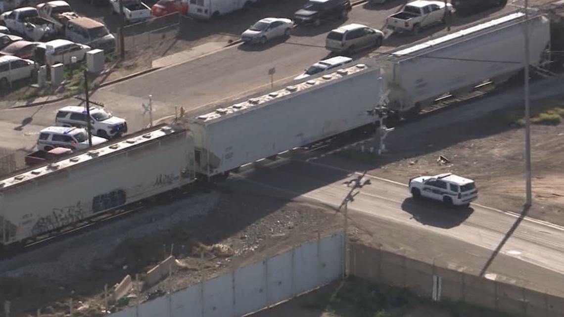 Pedestrian hospitalized after struck by train in west Phoenix | 12news.com