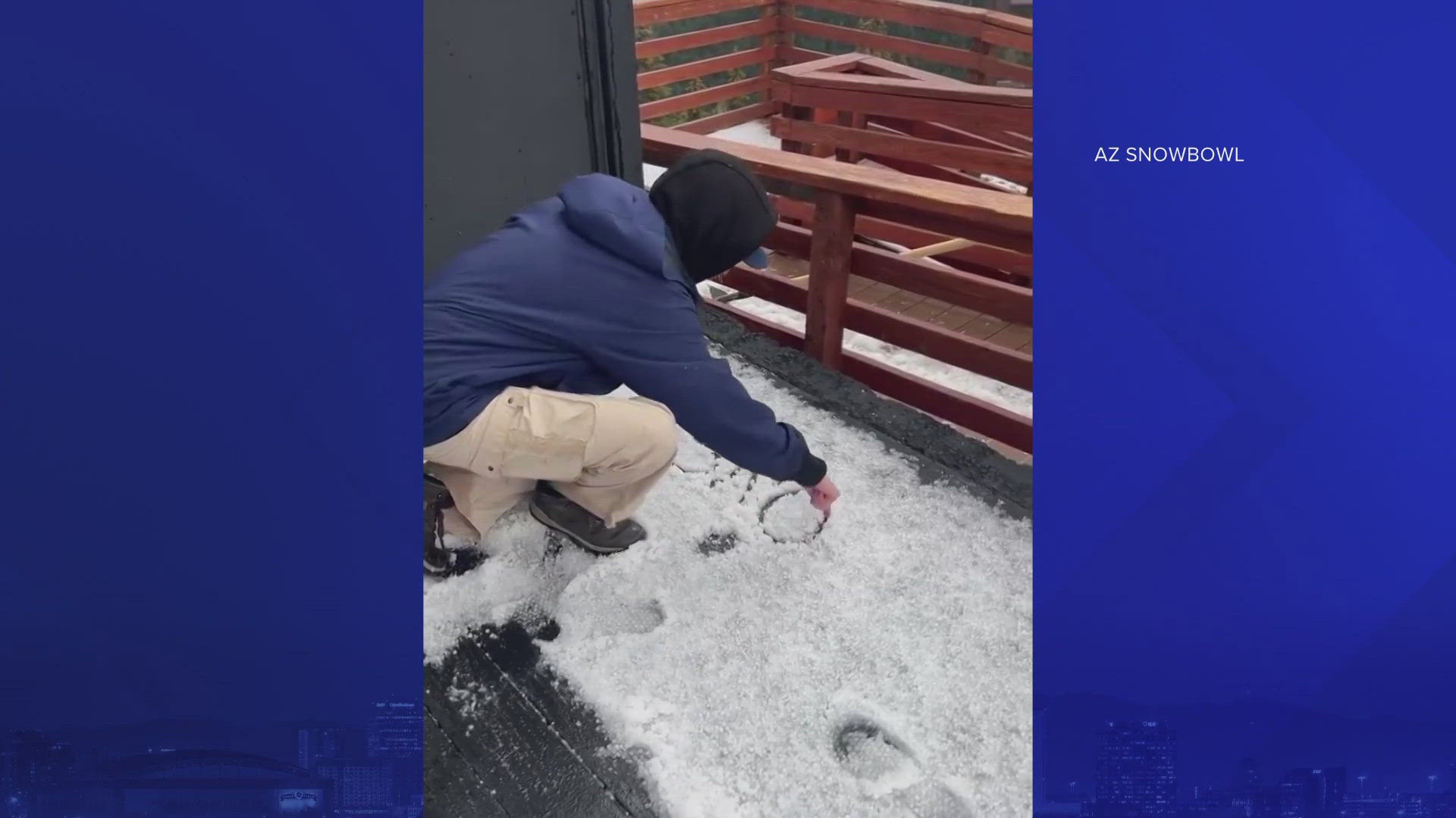 Arizona Snowbowl, a ski resort near Flagstaff, saw snow fall on Saturday, giving hope that our temperatures could soon cool off.