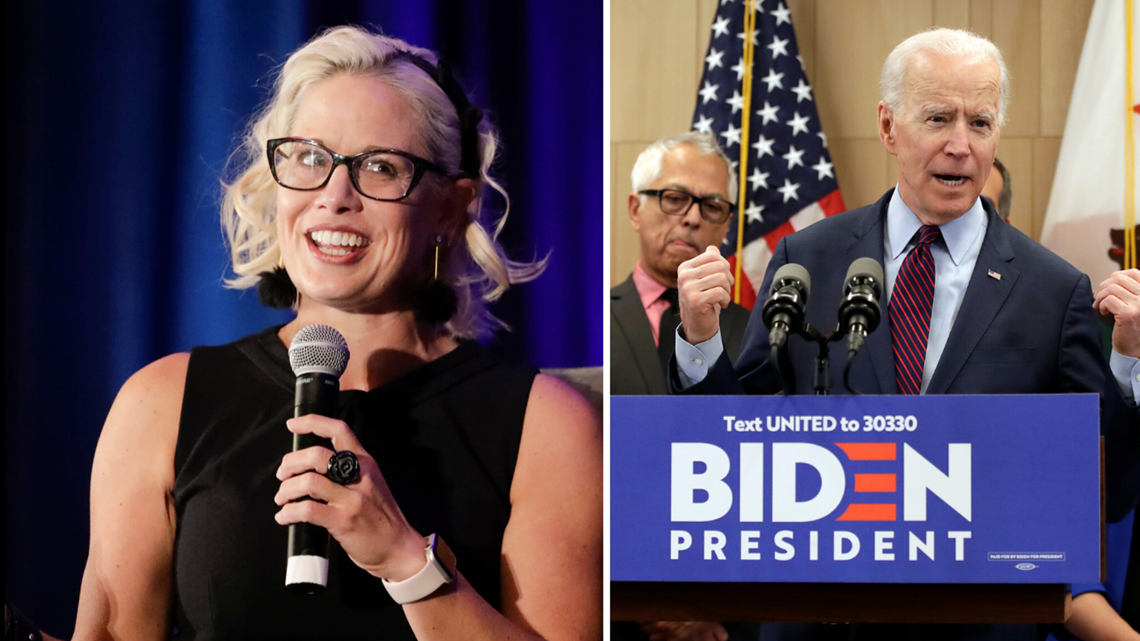 Senator Arizona Kyrsten Sinema mendukung Joe Biden