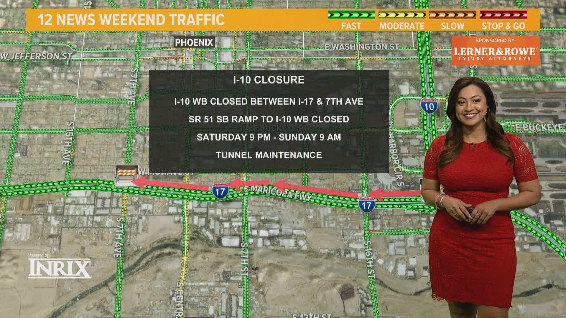 Vanessa Ramirez has the details about all the closures and detours on Valley roads for the weekend of Feb. 4, 2022.