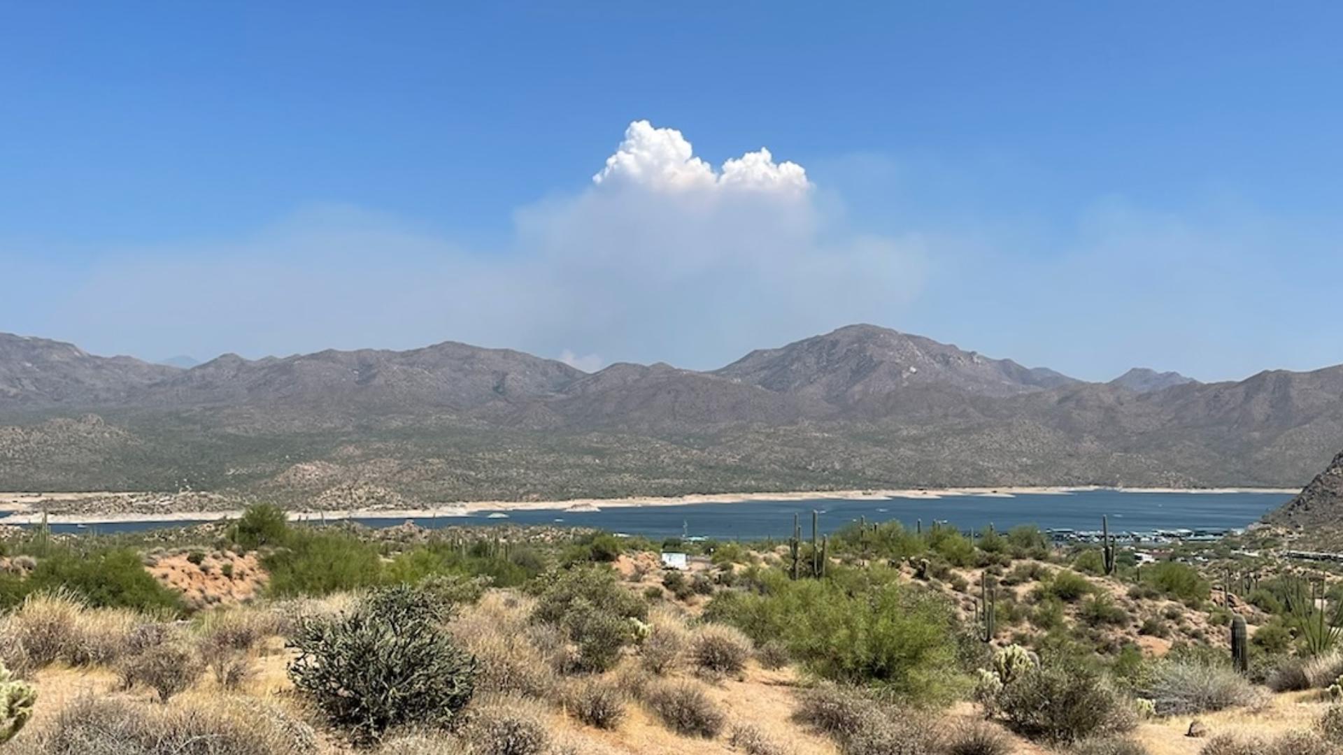 The fire began on Thursday and is 0% contained, authorities say. The fire has now caused a closure on part of State Route 87, also known as the Beeline Highway.