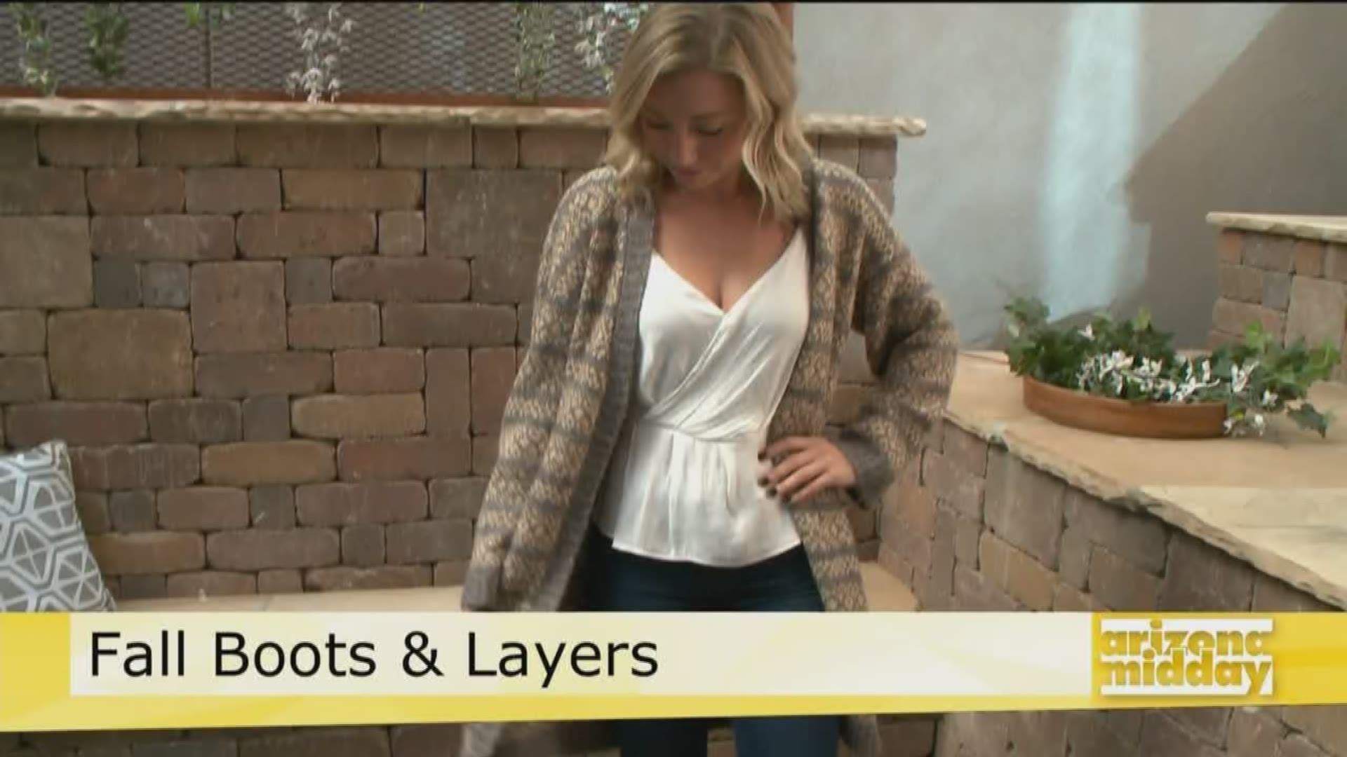 Bridgette McDonald from Roka Boutique shows us how we can layer up fashionable to stay warm plus the cute booties to pair with it