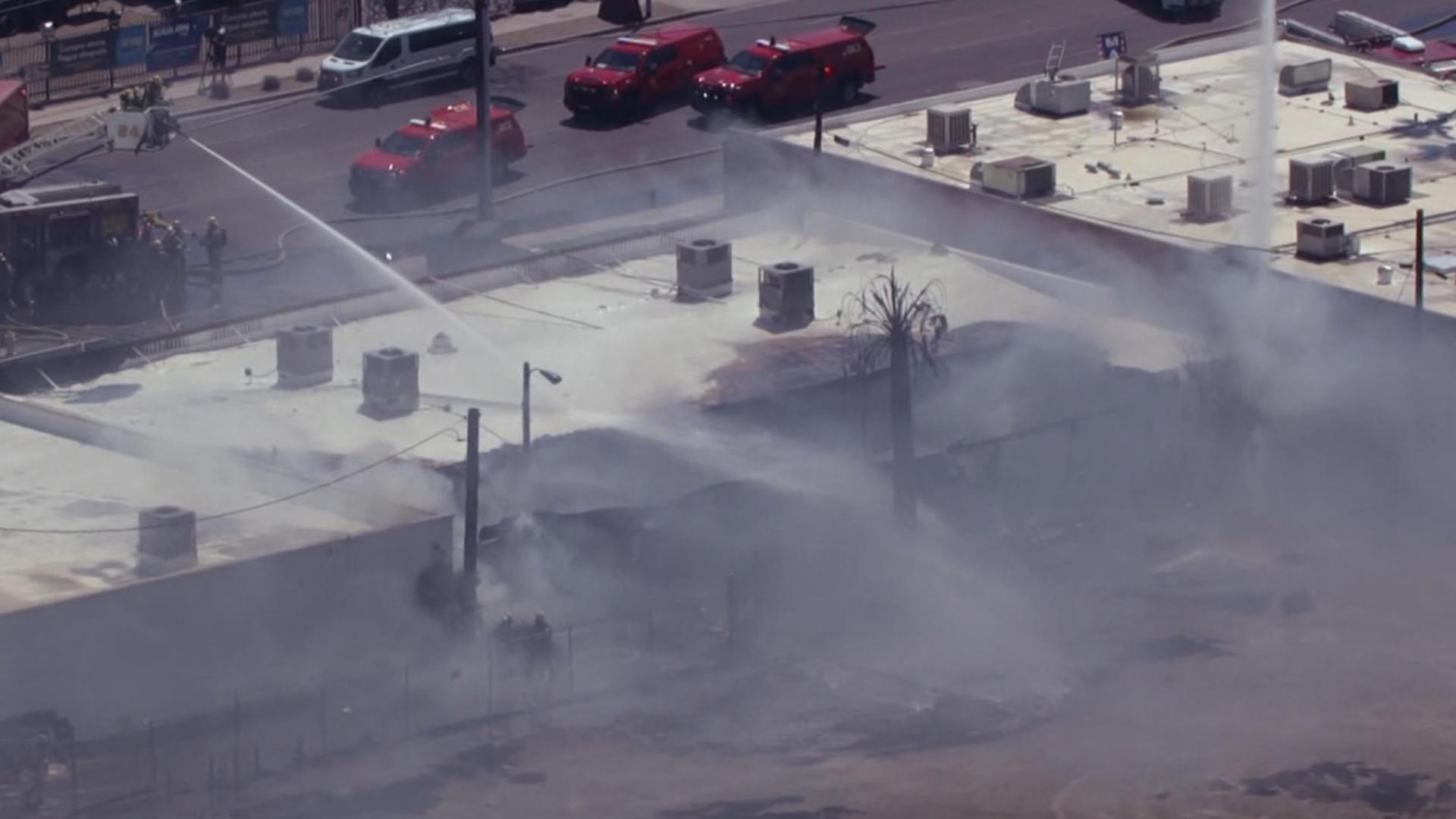 Phoenix Structure Fire Firefighters battling fire Friday afternoon at Phoenix building ...