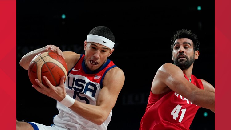 Devin Booker leads U.S. men's to first Olympic basketball win