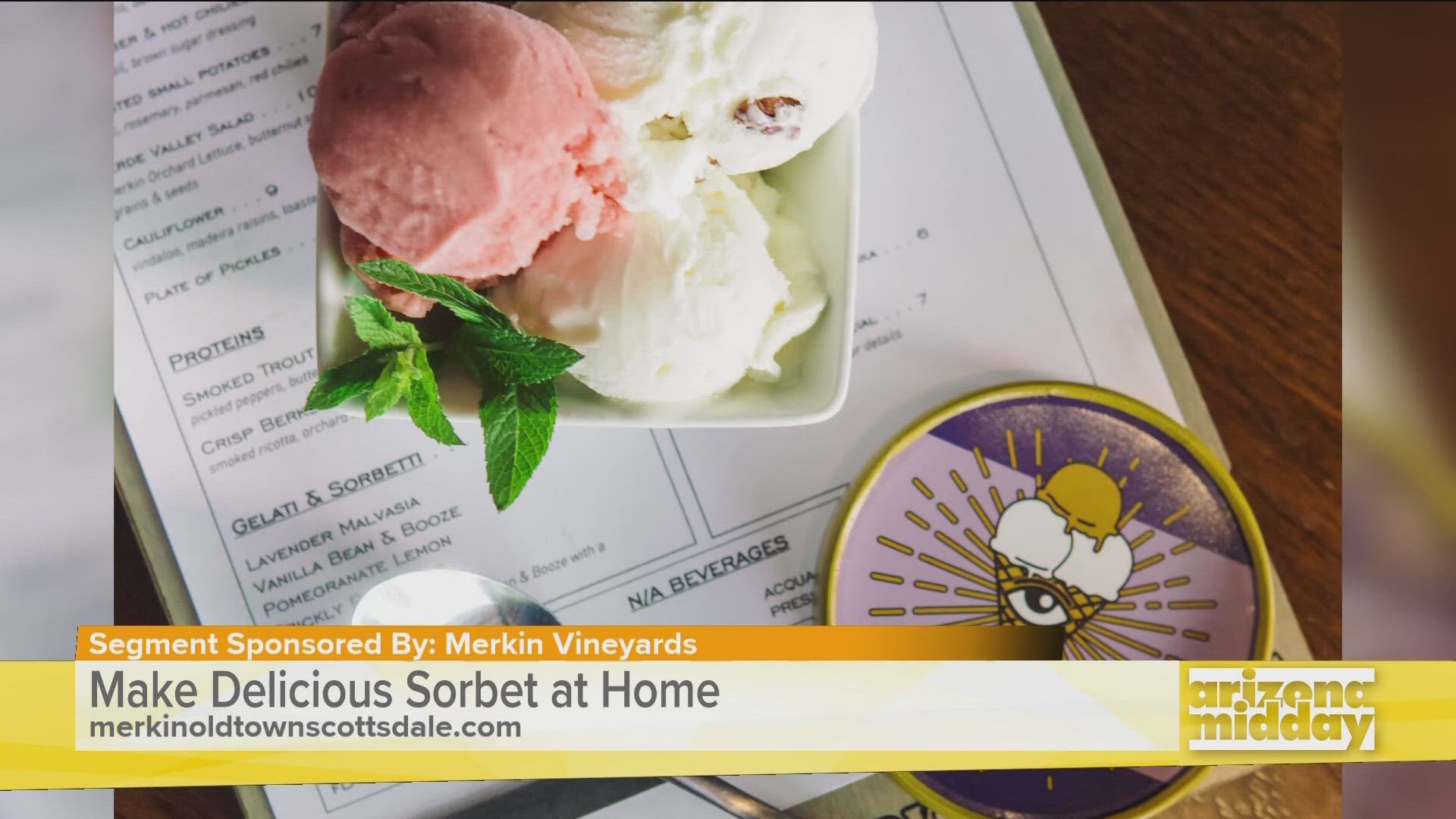 Gelato Chef Kelley Foy with Merkin Vineyards show us the basics of whipping up a sorbet dessert your family and friends will love.