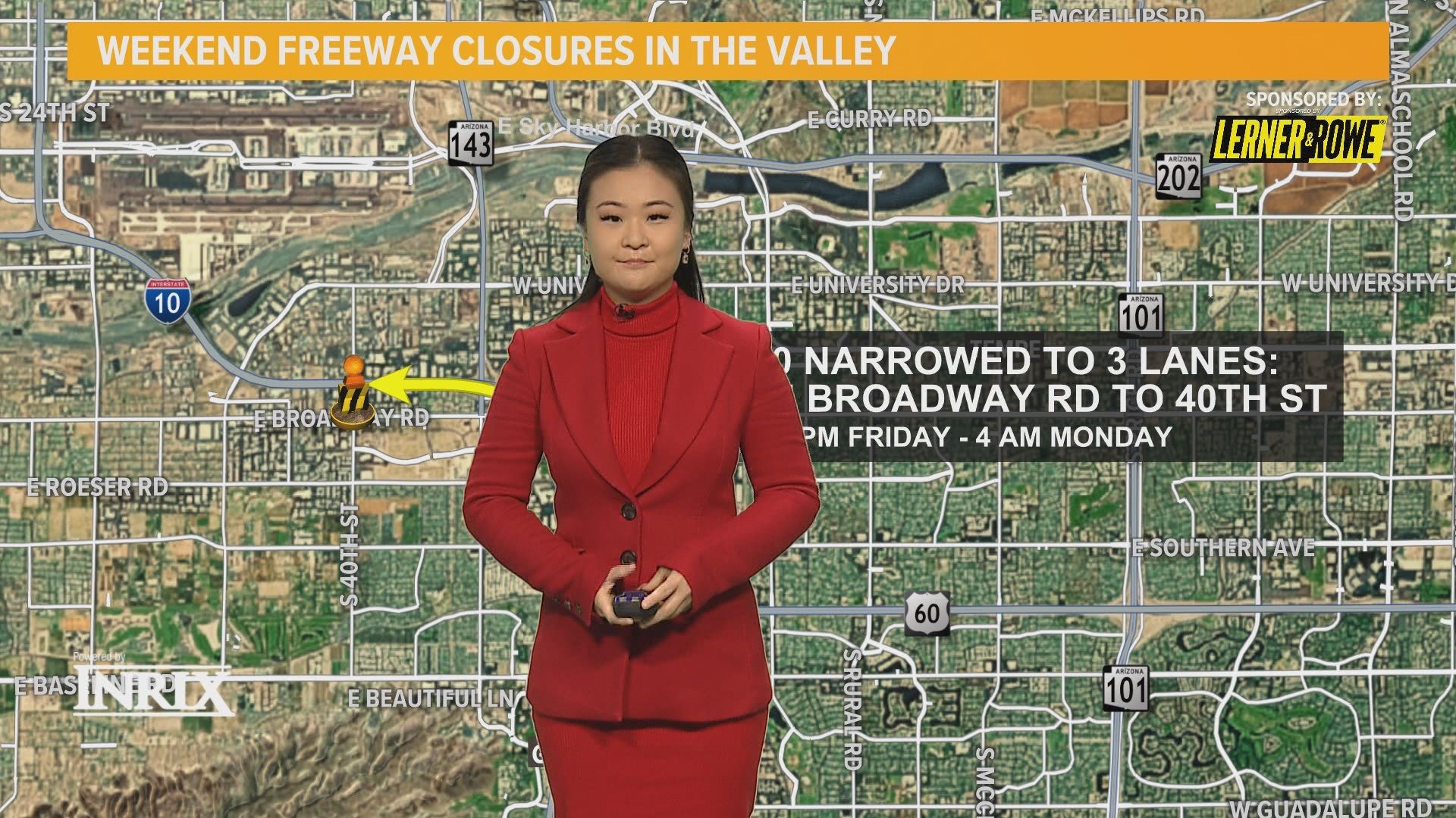 Here are the detours on Valley roads drivers can expect this weekend.