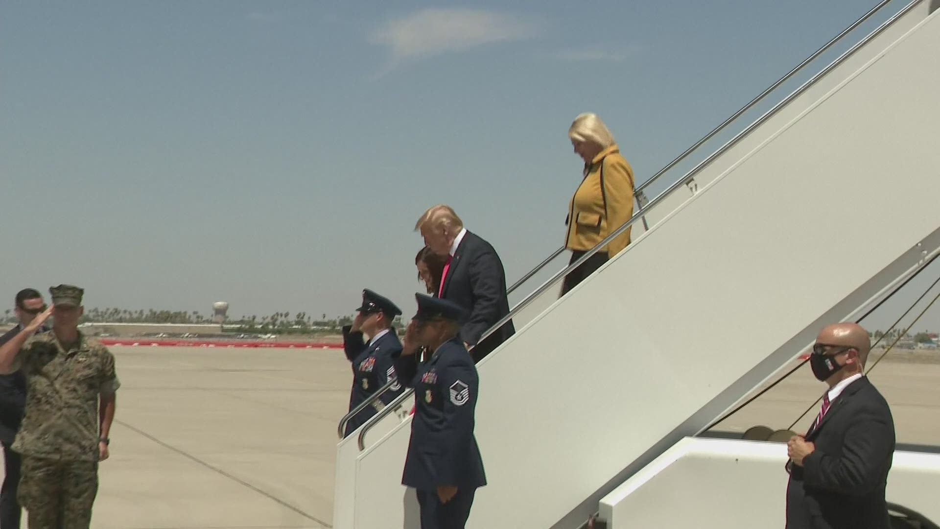 President Trump flew to Yuma, Arizona Tuesday to visit the border wall and participate in a roundtable discussion. He's also stopping in Phoenix to speak at a rally.