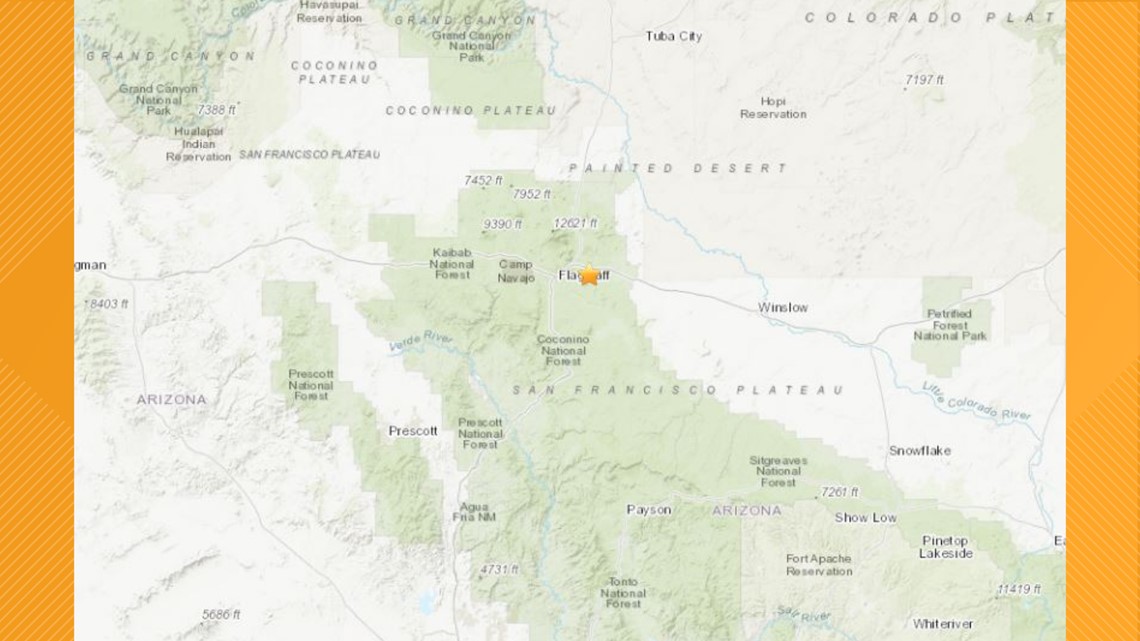 3.3 magnitude earthquake strikes near Flagstaff on Tuesday | 12news.com