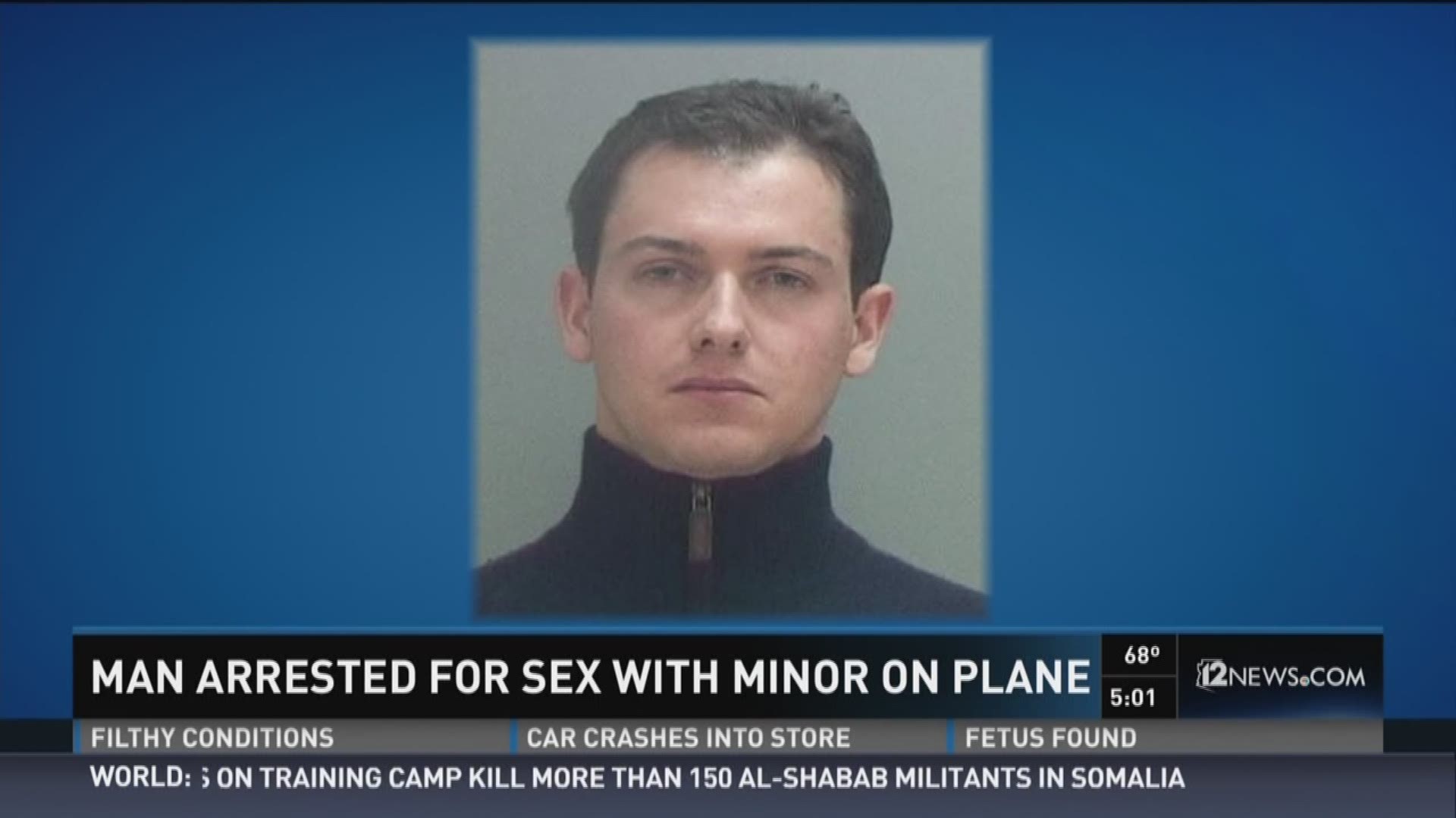 Man arrested for sex with minor on plane | 12news.com