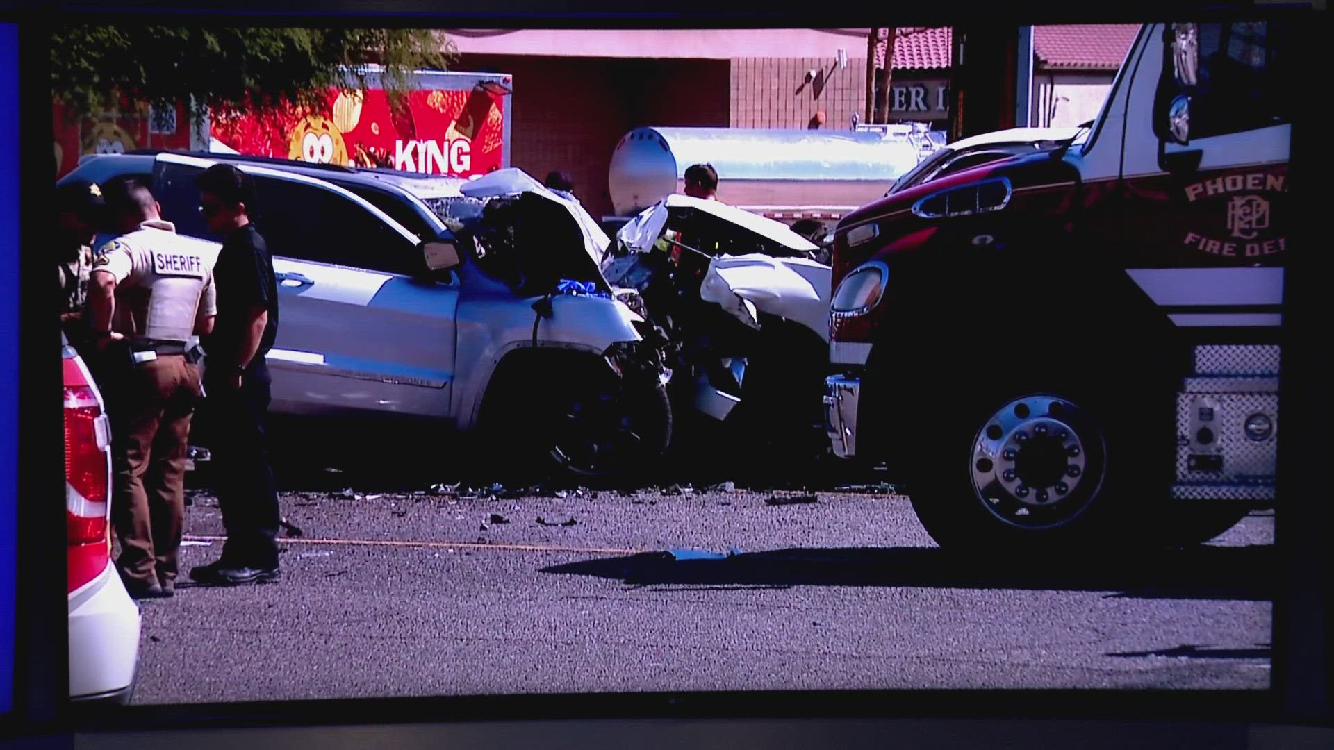 The crash happened near the intersection of 85th Avenue and McDowell Road on Saturday.