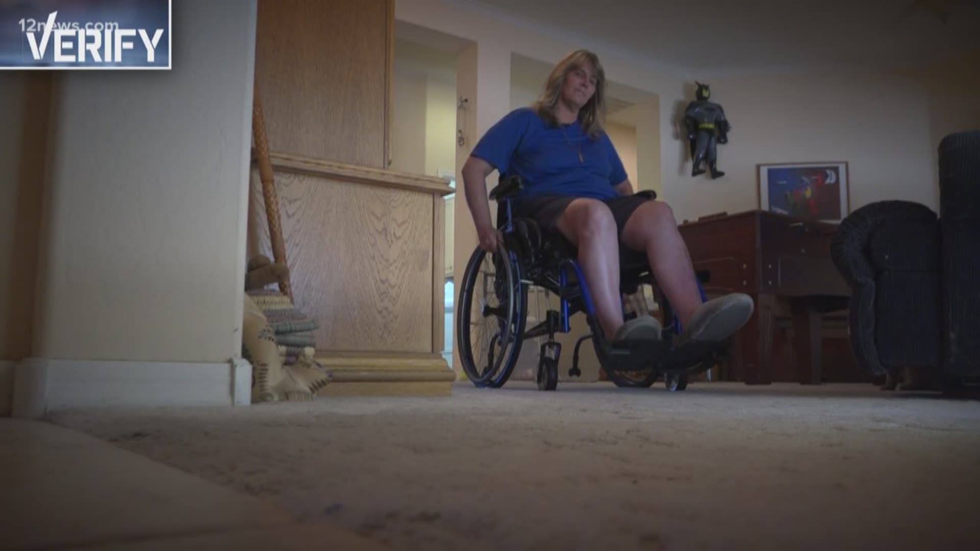 The Army veteran suffers from a rare condition called Complex Regional Pain Syndrom. In simple terms, her nervous system is broken.