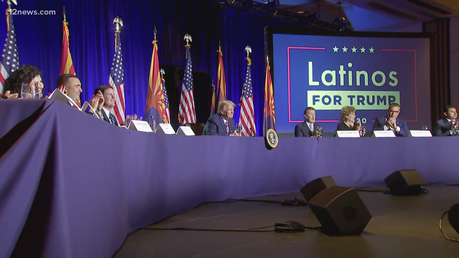 President Donald Trump visited Phoenix on Monday in an attempt to woo Latino voters. Team 12's Matt Yurus has the wrap-up on the event.