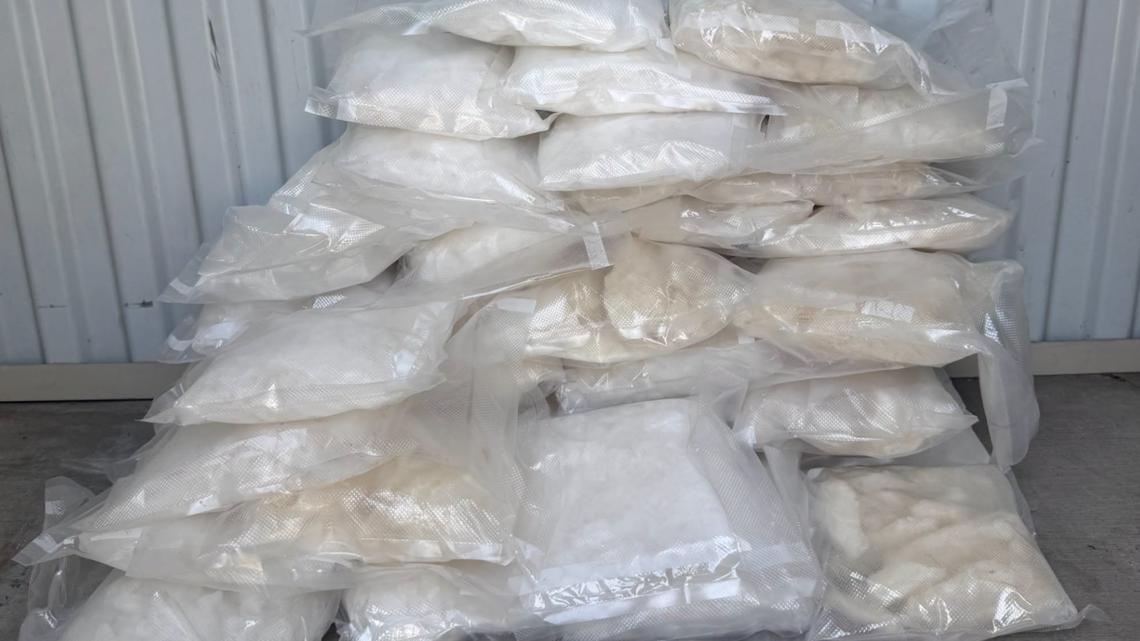 Officials intercept alleged drug dealer in west Phoenix, seize 43 pounds of meth