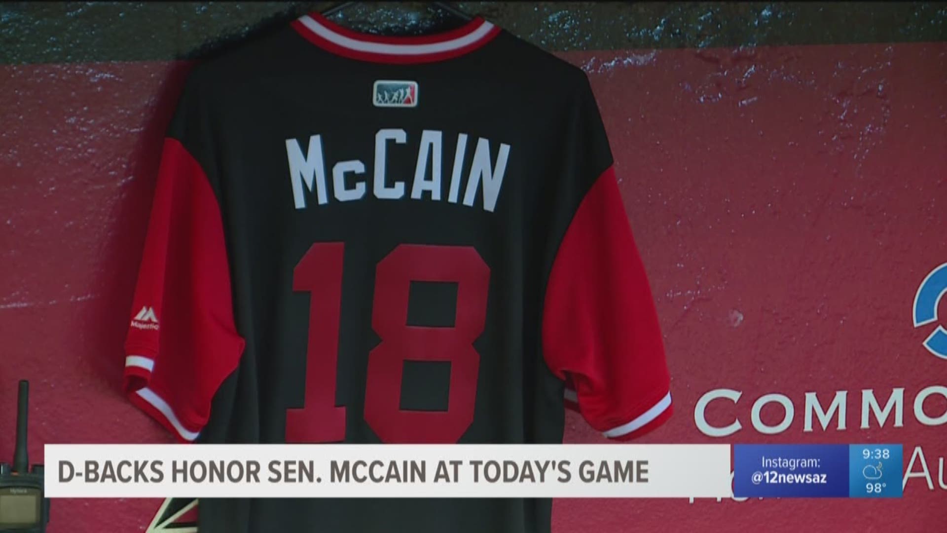 A moment of silence lead the Arizona Diamondbacks game Sunday. The team honored the late John McCain, an avid fan.