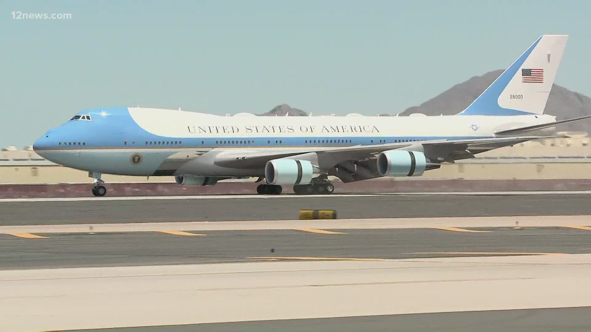 Air Force One touches down in Phoenix. President Trump will tour a manufacturing center that’s producing millions of protective masks for the country.
