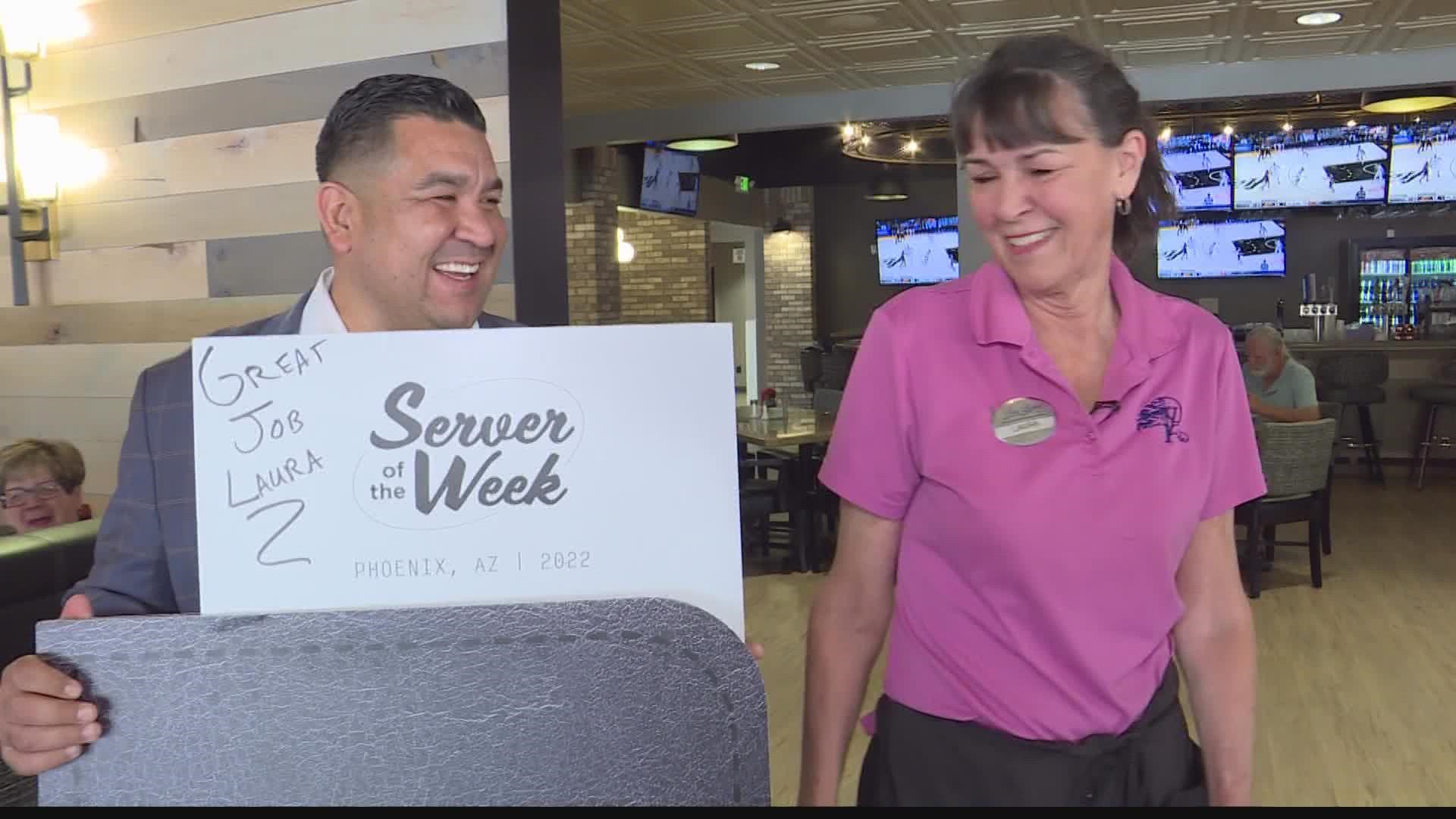 Laura Fogle has been a server at Cottonwood Bar and Grill in Sun Lakes for 30 years. The residents of the community love her and so do her coworkers!
