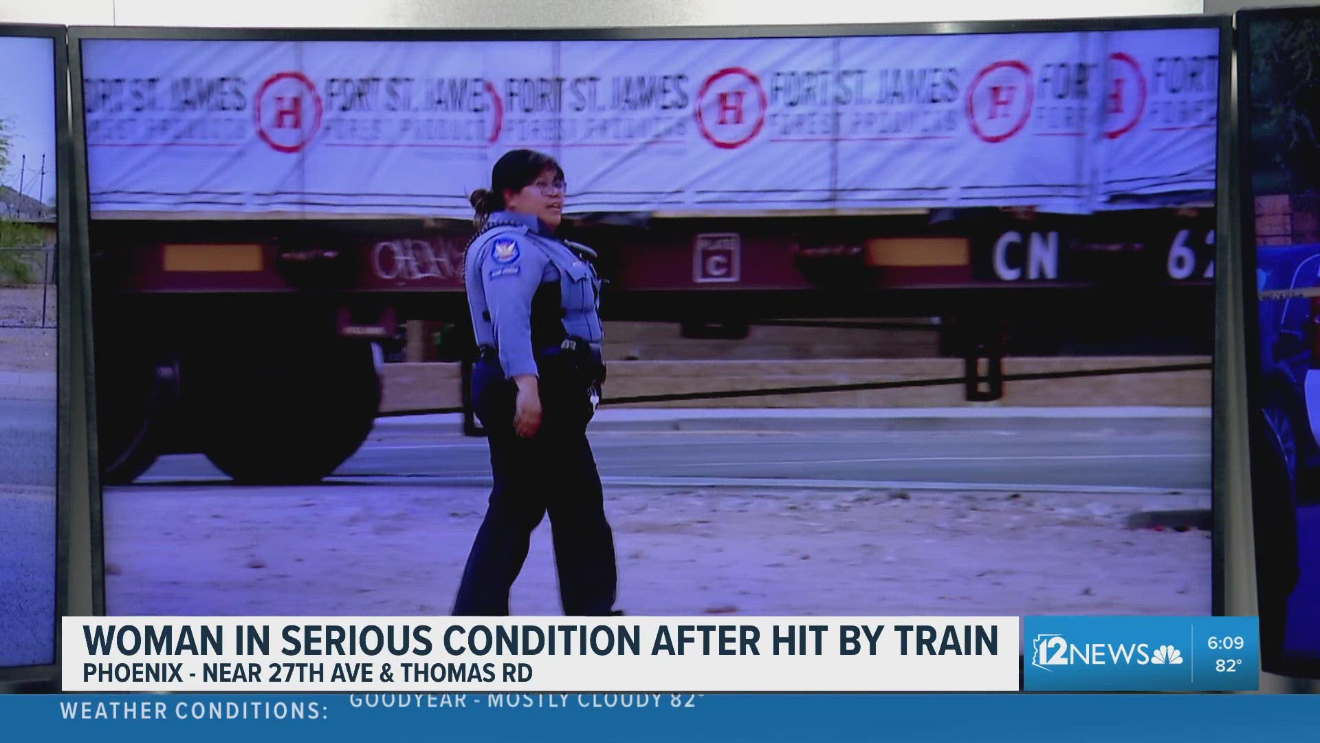 Woman seriously hurt after being hit by train in central Phoenix ...