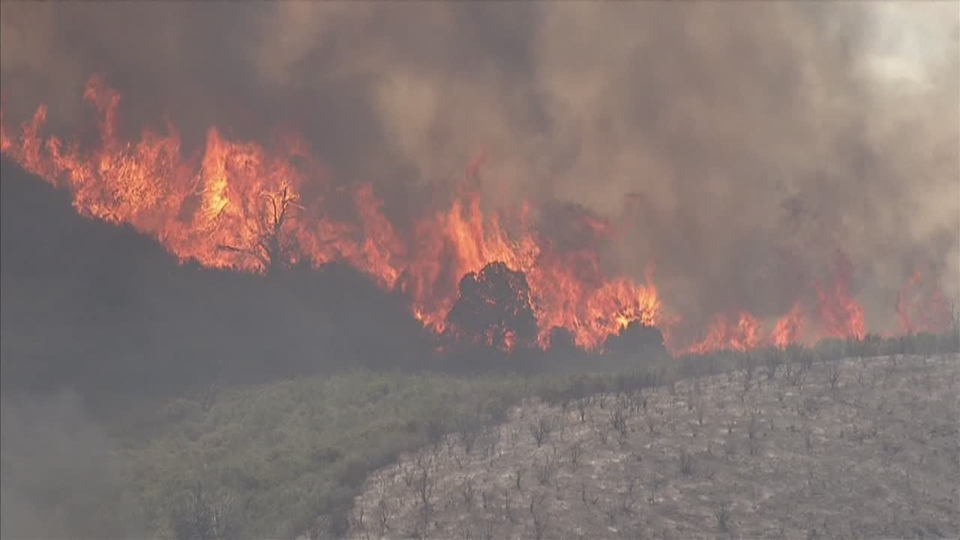 By Wednesday morning, the fire had burned 20,000 acres, according to fire officials.