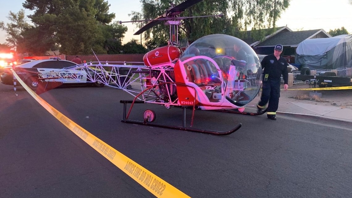 Helikopter jatuh di lingkungan Mesa