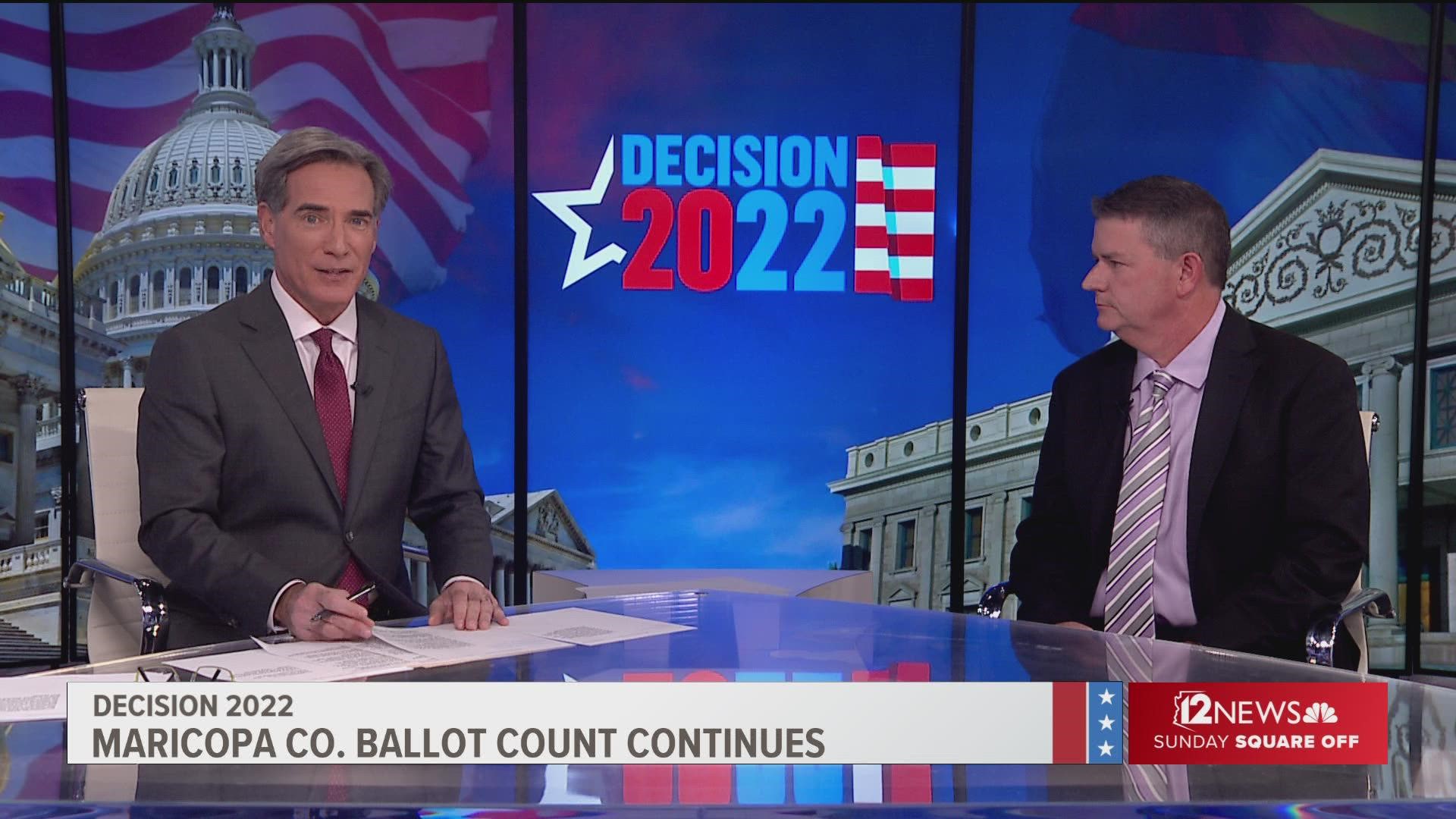Maricopa County Board Chairman Bill Gates joins "Sunday Square Off' with an update on the county's ballot count.