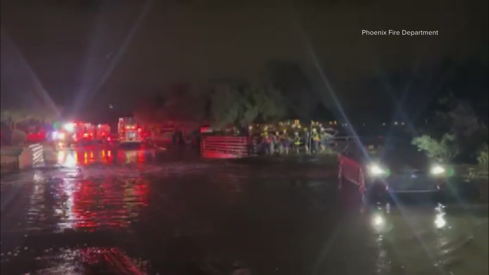 Fire officials responded to several water rescues around Phoenix Saturday night. 