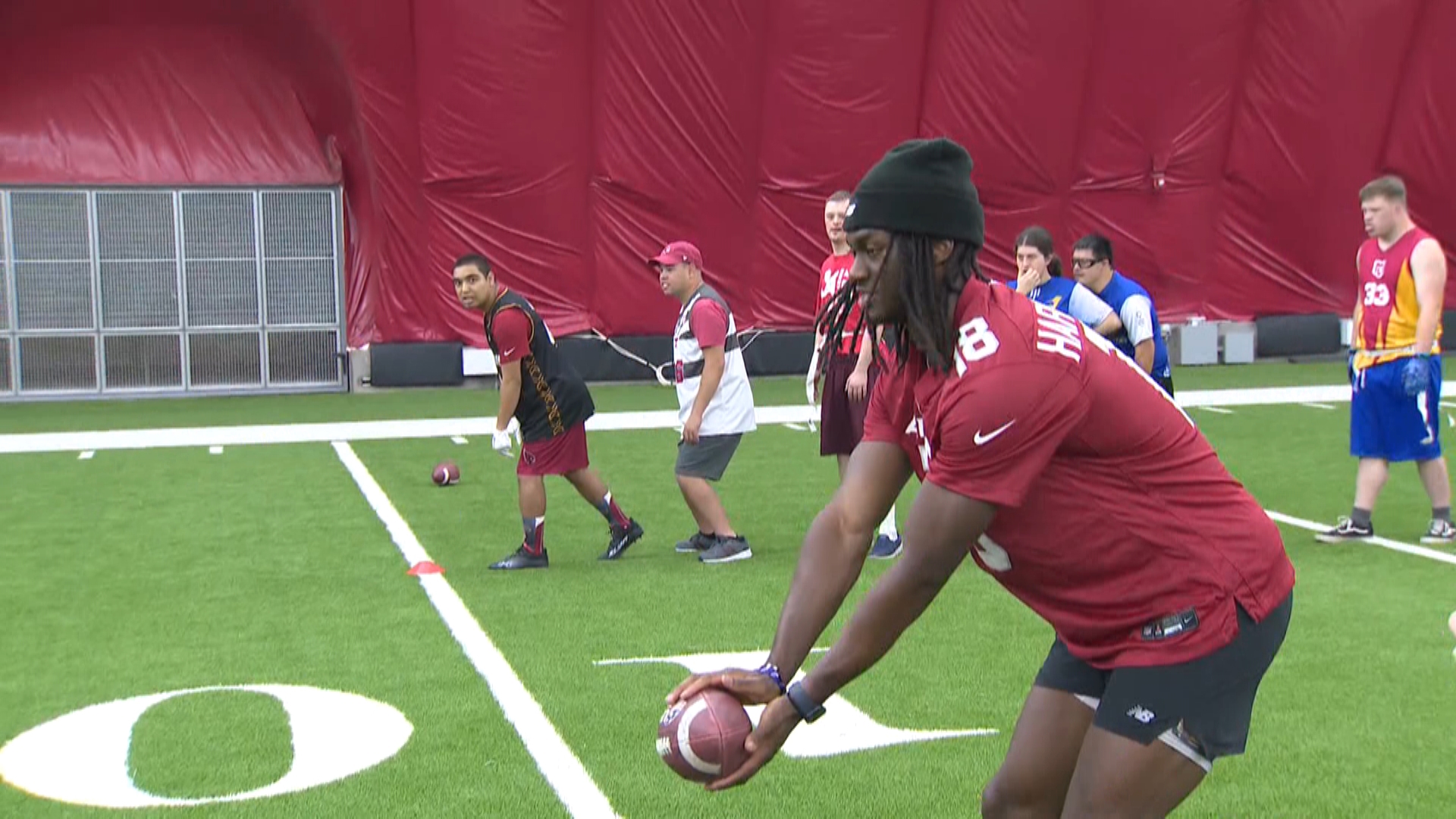 The Arizona Cardinals rookies held a camp for adaptive football athletes at the team's headquarters in Tempe and 12News was there to check it out.