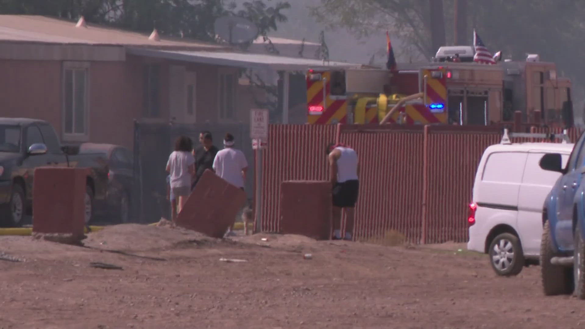 The fire department said the fire is near 43rd Avenue and Van Buren Street.