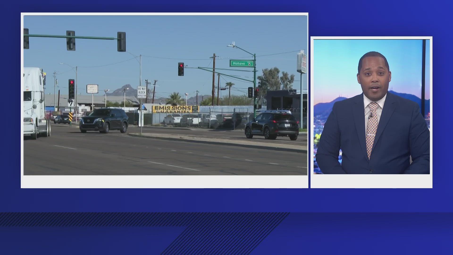 Police said that the man was struck near 7th and Mohave streets and later died at a local hospital