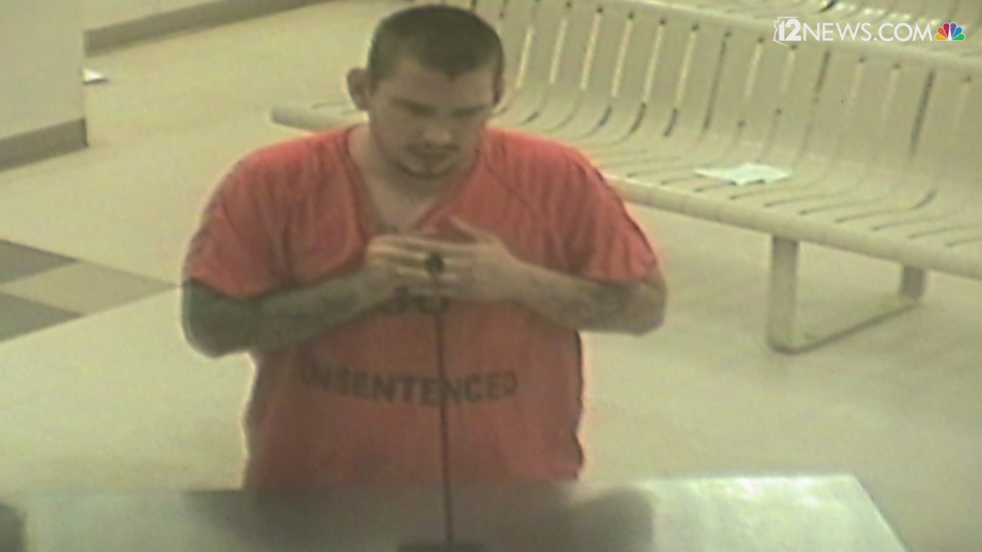 According to police, 26-year-old Eldon Mcinville was booked on charges of child abuse and aggravated assault with a deadly weapon. Mcinville appeared in court Friday afternoon and visibly broke down as the charges against him and the conditions of his release were read to the court.