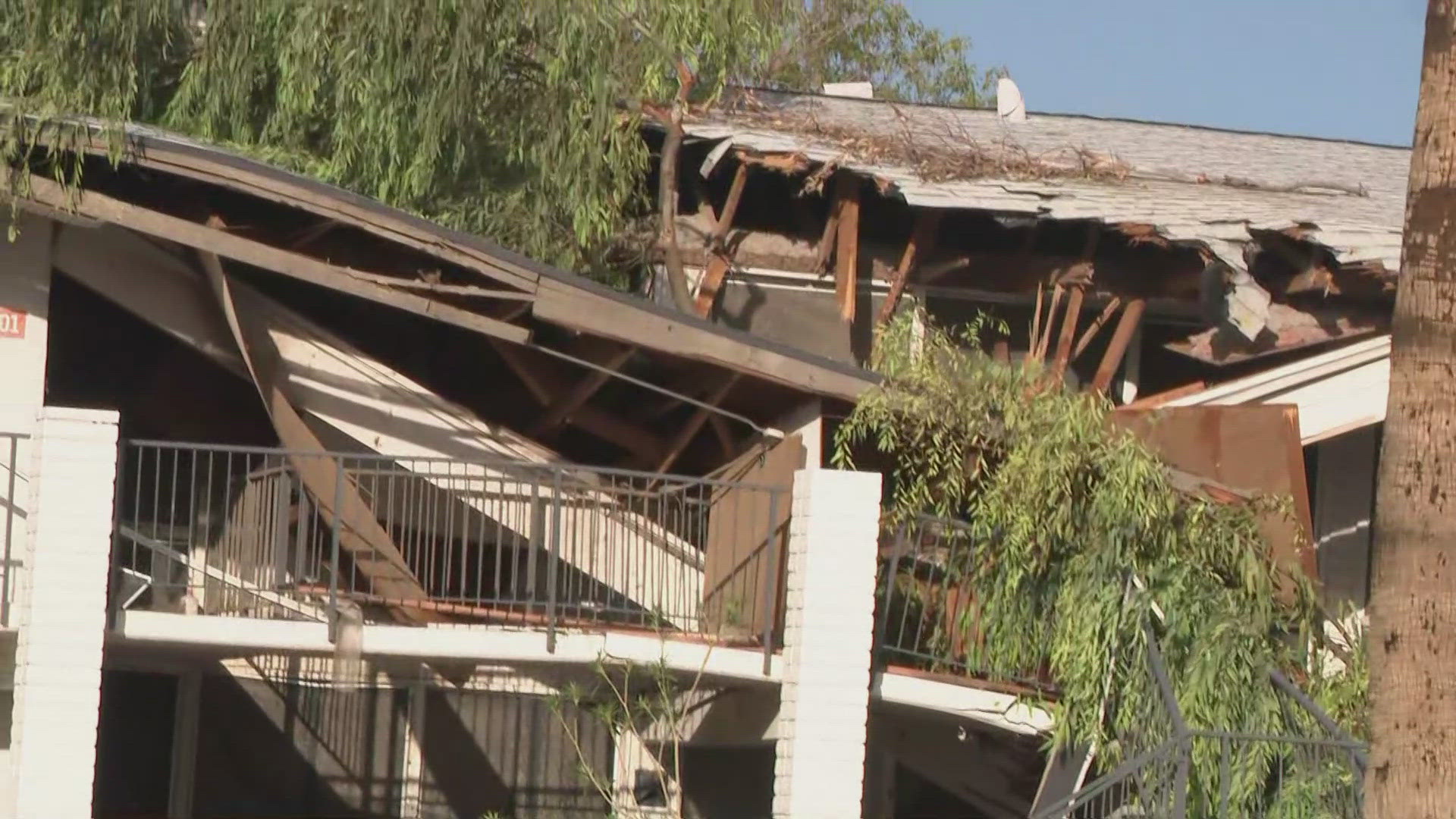 Here's a closer look at some of the damage from storms on Monday in Tempe.