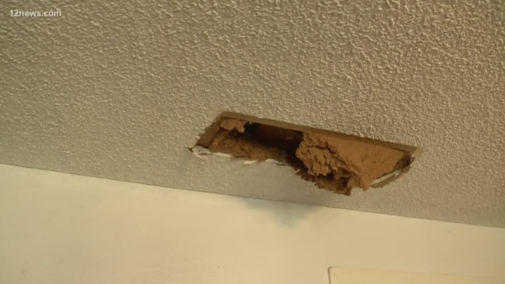 A Phoenix homeowner is thankful his family is safe after a suspected burglar got stuck in his ceiling.