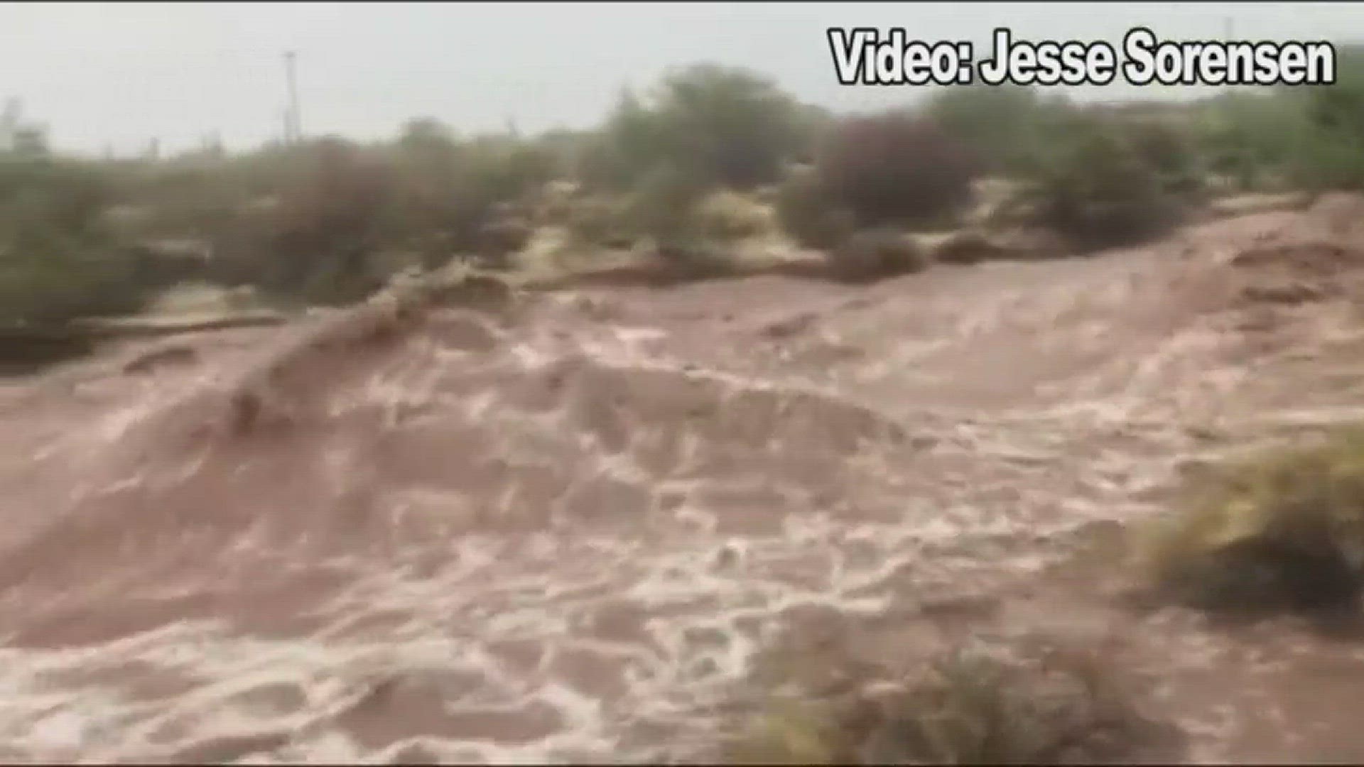 A 12 News viewer captured video of serious flooding in the Apache Junction area Monday morning.