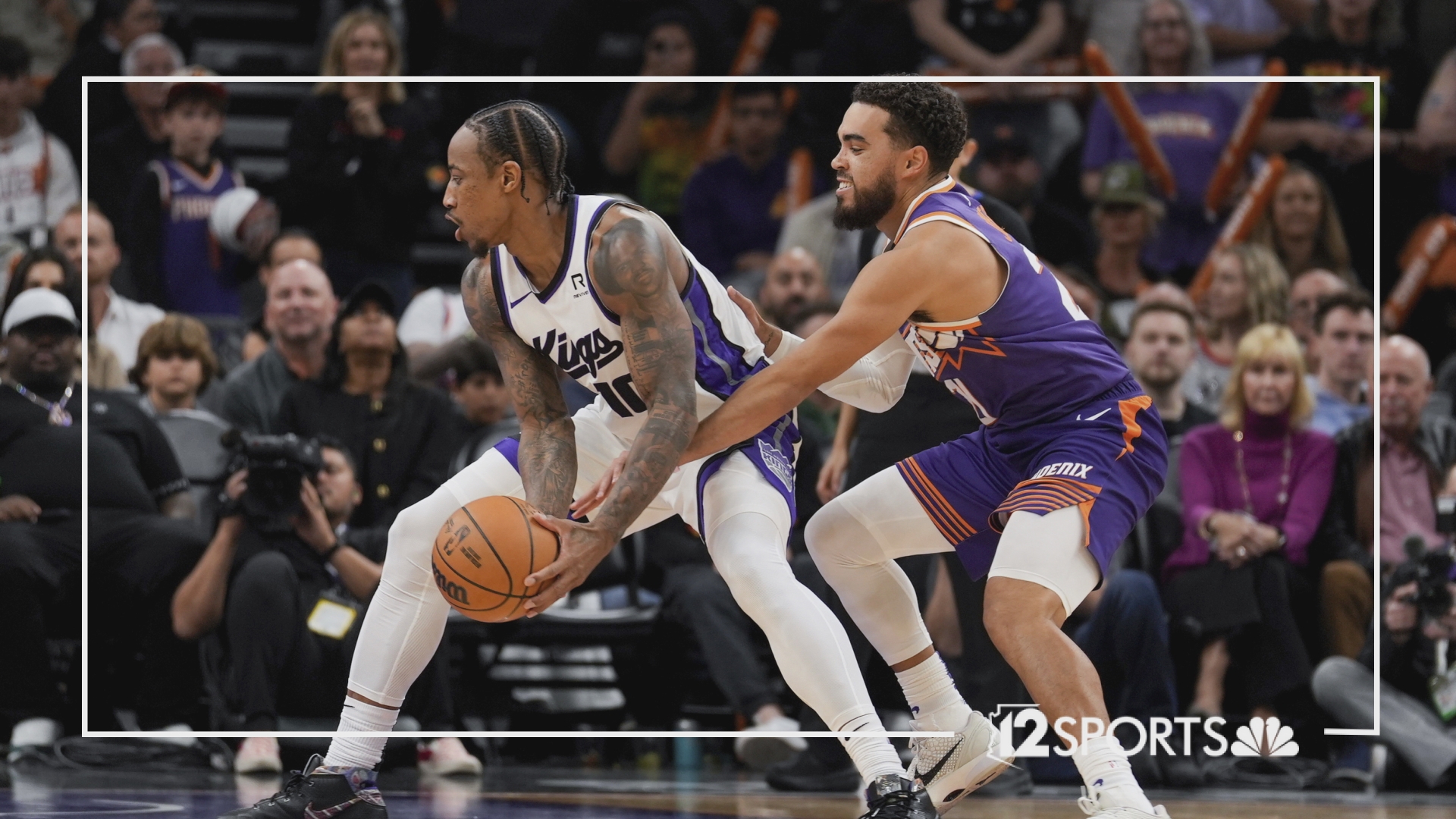 12Sports journalist Jake Garcia recaps the Phoenix Suns' 127-118 overtime loss to the Sacramento Kings, who were led by DeMar DeRozan's season-high 34 points.