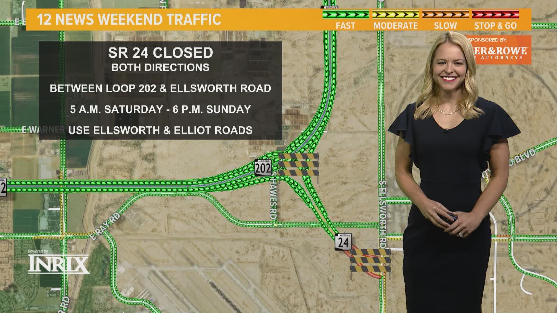 Lauren Rainson has a breakdown of the current closures and detours drivers will find on Valley roads this weekend.