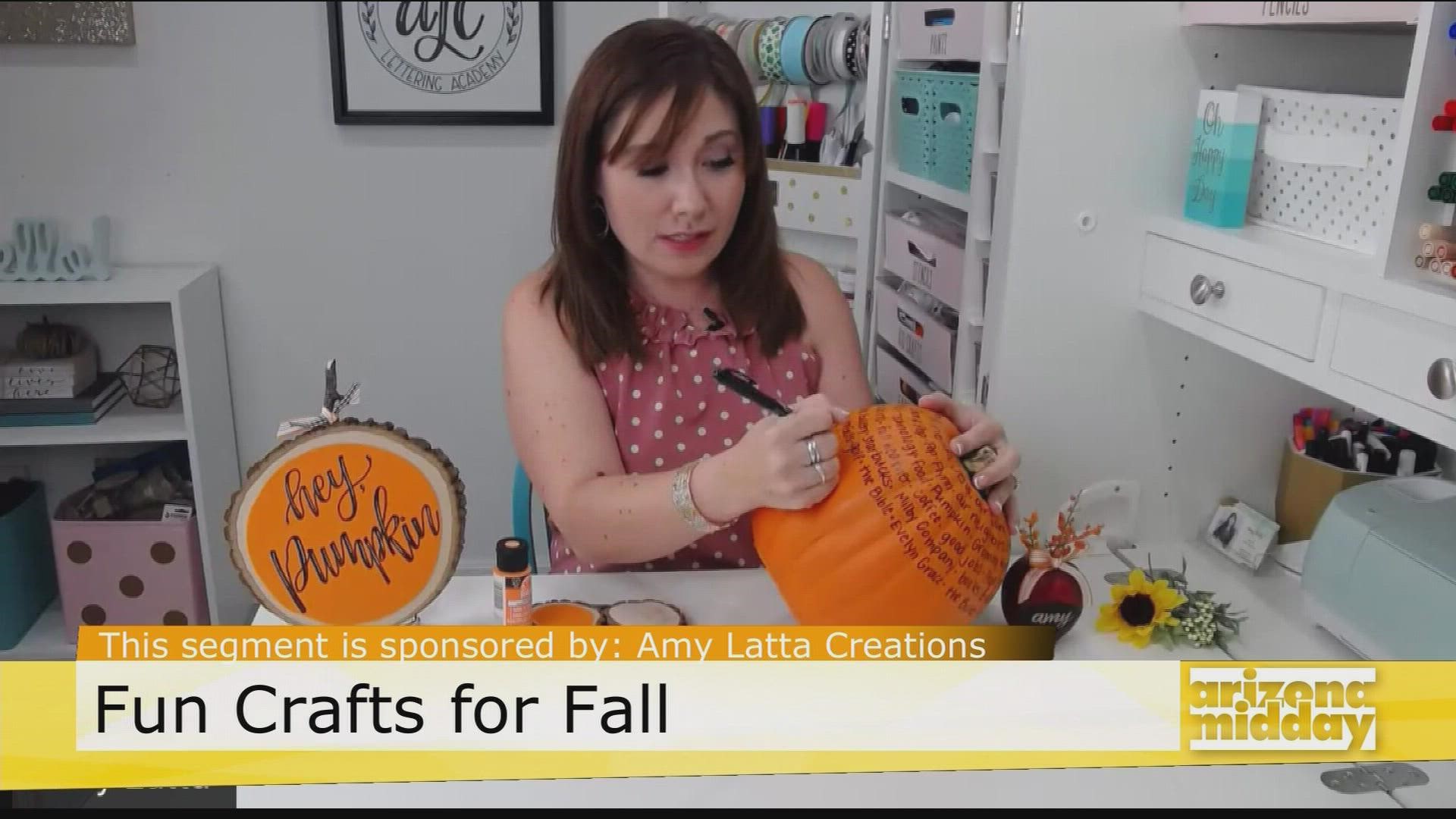 Amy Latta, Author & Craft Expert, shows us how to create 3 Fall Crafts including a Thankful Pumpkin perfect for Thanksgiving!