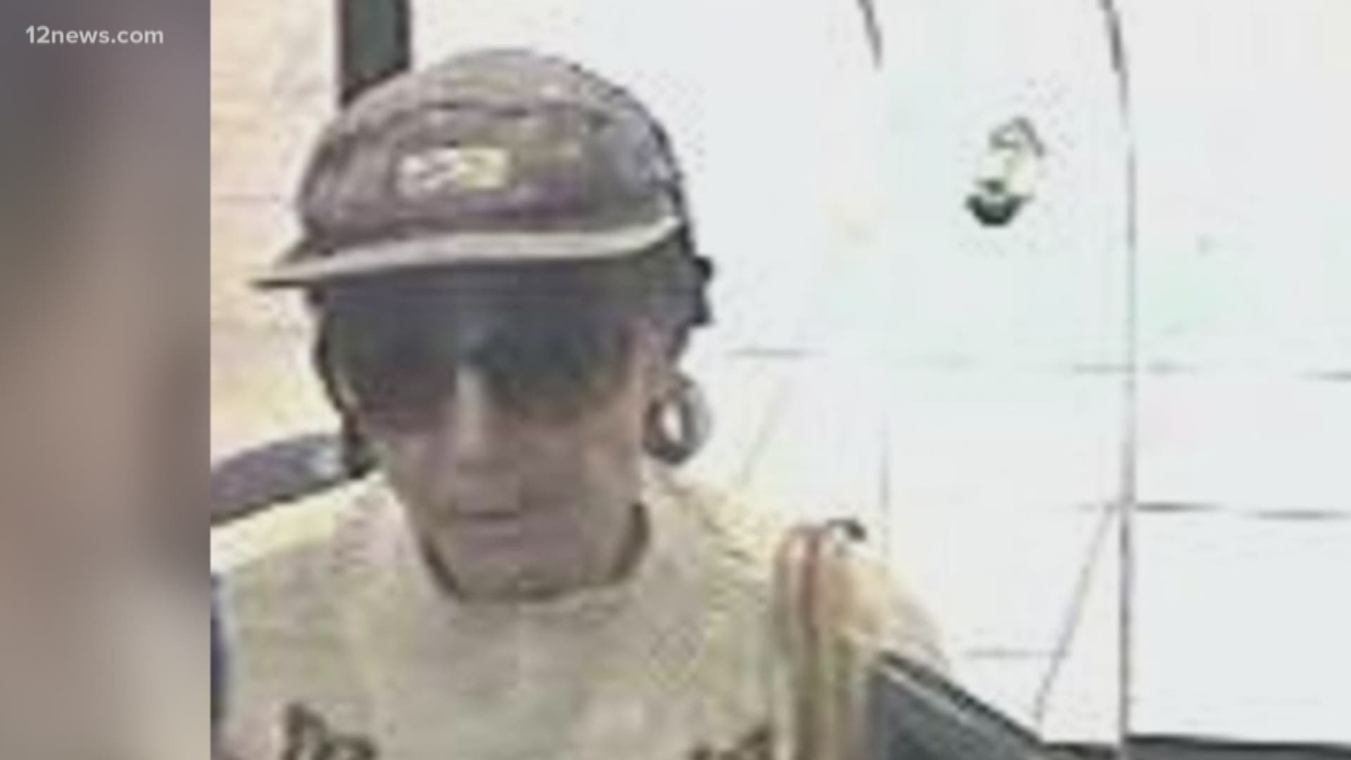 Investigators say 56-year-old Elizabeth Ainslie is believed to be a notorious bank robber the FBI dubbed the "Biddy Bandit". In each case the suspect would present a robbery demand note and flee on foot.