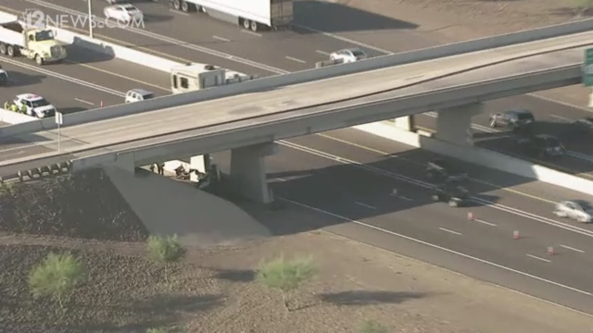Driver killed after truck crashes into I-17 bridge at Pinnacle