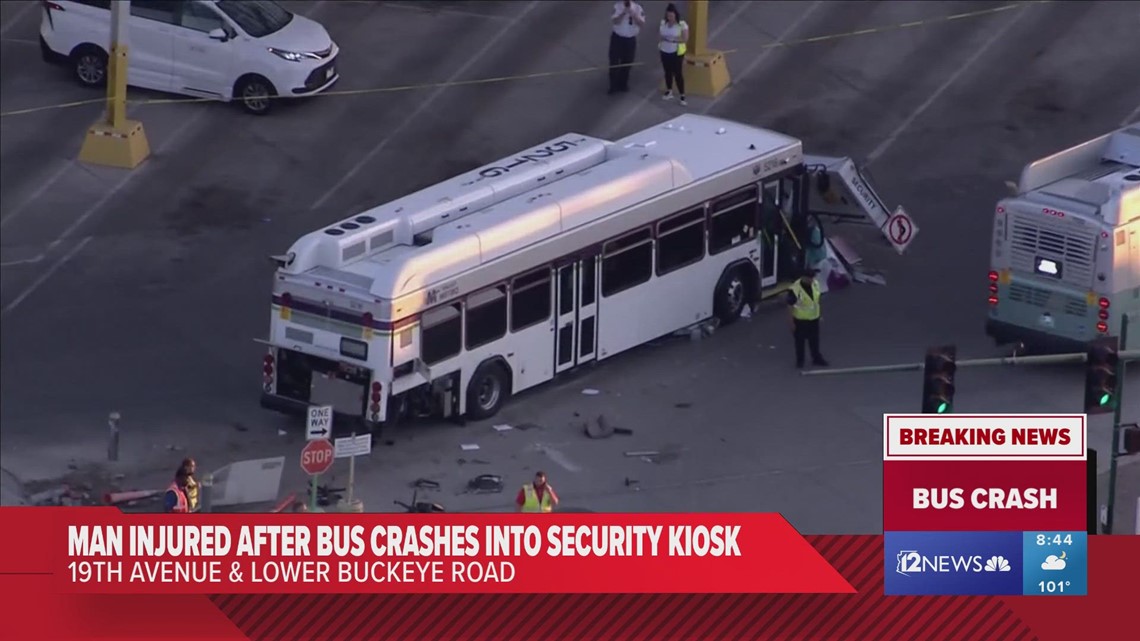 Bus crash in south Phoenix leaves man with critical injuries | 12news.com